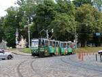 LKP (Львівське комунальне підприємство) LET (Lviv Elektro Trans) Strassenbahn 1140 Tatra KT4SU Baujahr 1988. Vul. Pidvalna / Ruska Strasse, Lviv 20-08-2025.

LKP (Львівське комунальне підприємство) LET (Lviv Elektro Trans) tram 1140 Tatra KT4SU bouwjaar 1988. Vul. Pidvalna / Ruska straat, Lviv 20-08-2025.